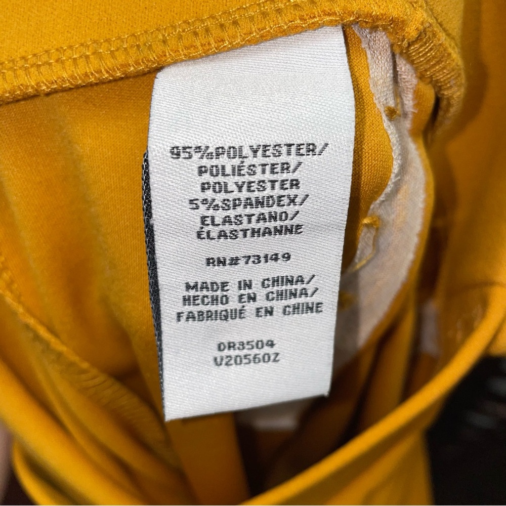 Vibrant Yellow Straight Leg Pants, Size S - Picture 6 of 6